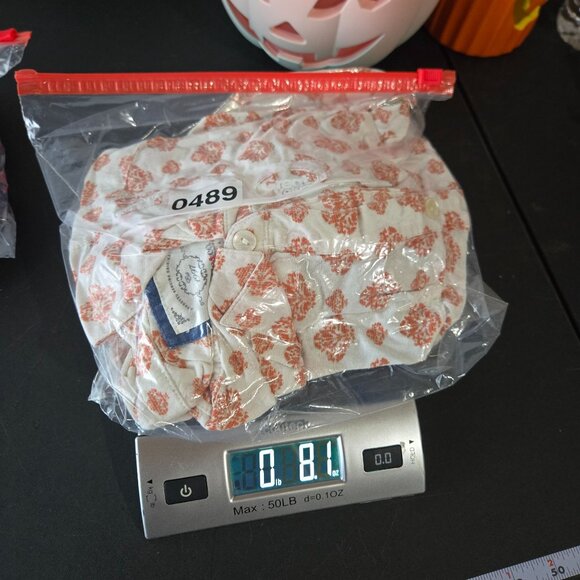 Style & Co Womens Button Front Top Plus Size 1X Roll Tab Sleeve Boho Damask - Picture 12 of 12